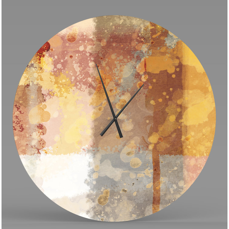 Ebern Designs Metal Wall Clock Wayfair
